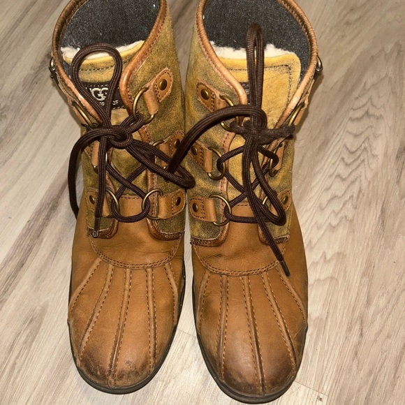 UGG Shoes - UGG Brown and Tan Ankle Boots